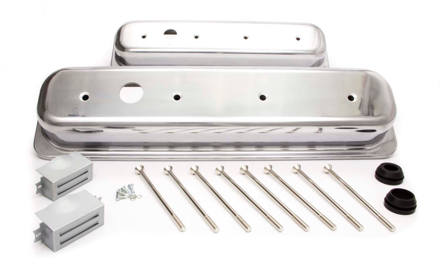 Racing Power Company R6136-1 Short Plain Polished Aluminum Center Bolt Valve