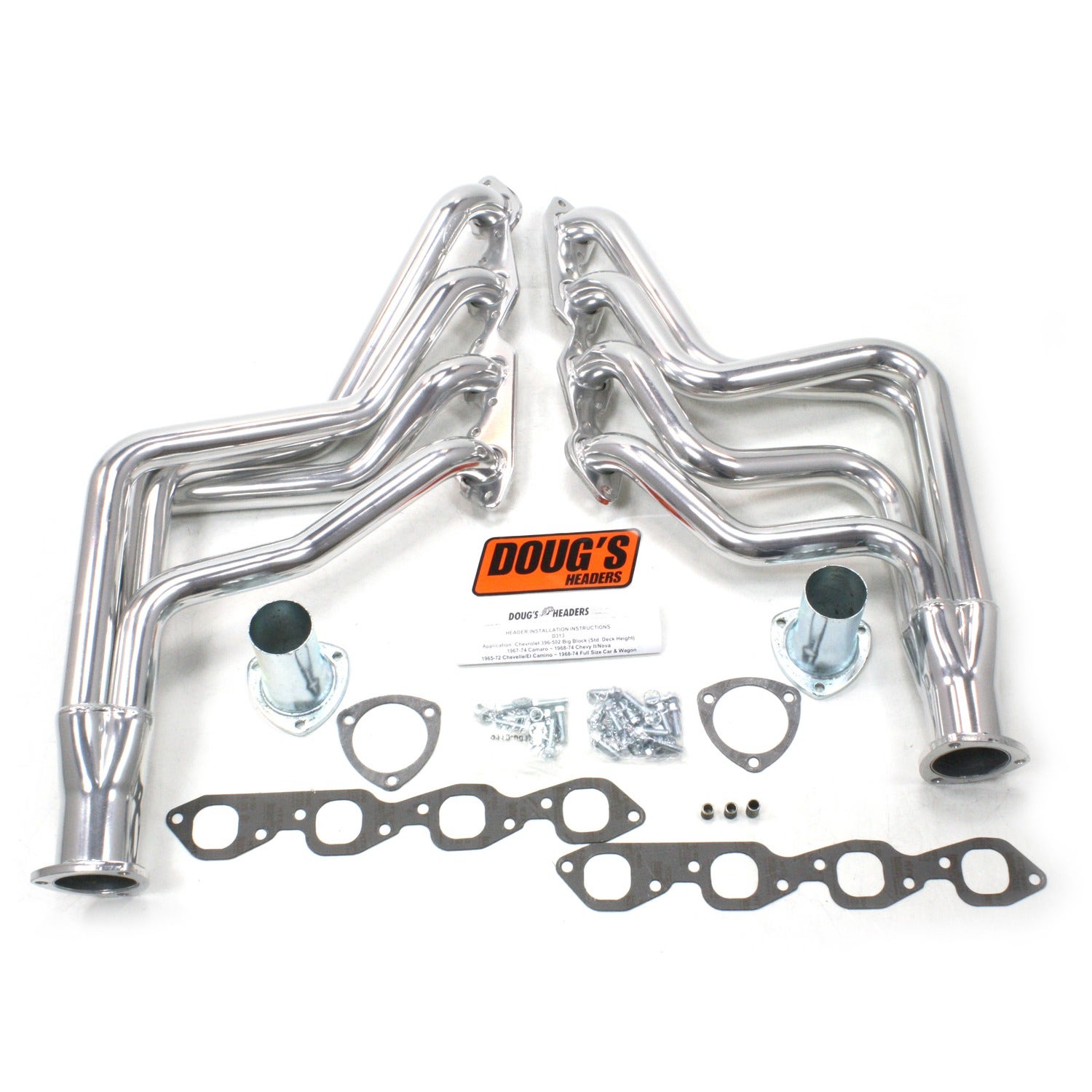 Doug's Headers D313 1-3/4" 4-Tube Full Length Exhaust Header For Chevrolet