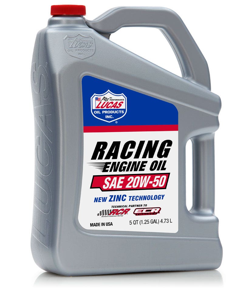 Lucas Oil 10616 Sae 20W-50 Synthetic Racing Motor Oil - 5 Quart Lucas Oil  Sae