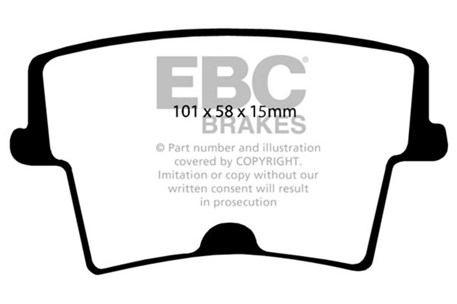 Ebc Brakes Dp31722/2C Redstuff Ceramic Low Dust Brake Pads   Brake Pad Redstuff;