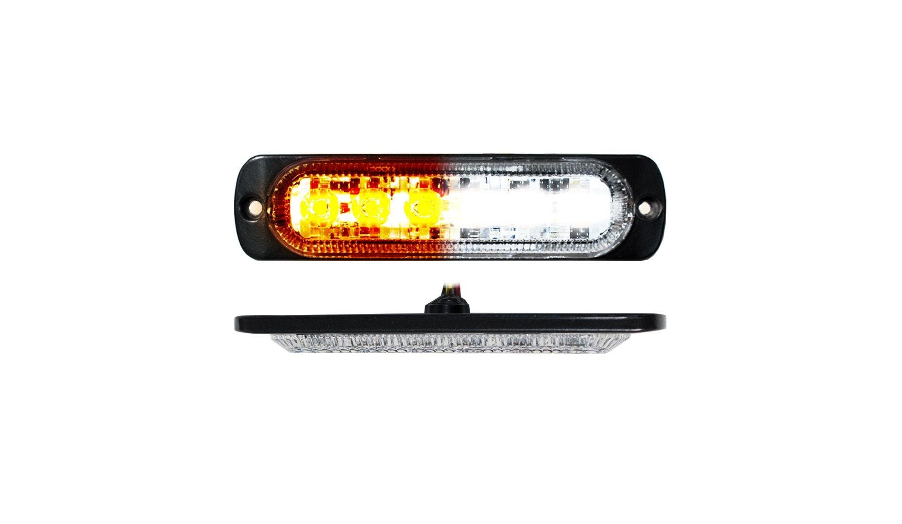Rs70016w-A - 6-Led Ultra Slim Flush Mount 19-Flash Pattern Strobe Marker
