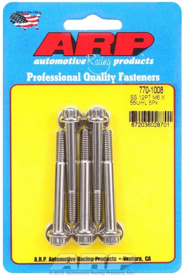 S/S Bolt Kit - 12Pt. (5) 6Mm X 1.00 X 55Mm S/S Bolt Kit - 12Pt. (5) 6Mm X 1.00 X