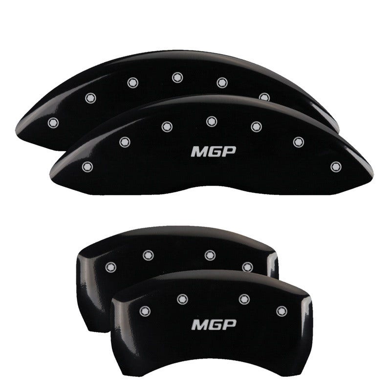 Mgp Caliper Covers 14257Smgpbk Mgp Black Powder Coat Finish, Silver Characters,
