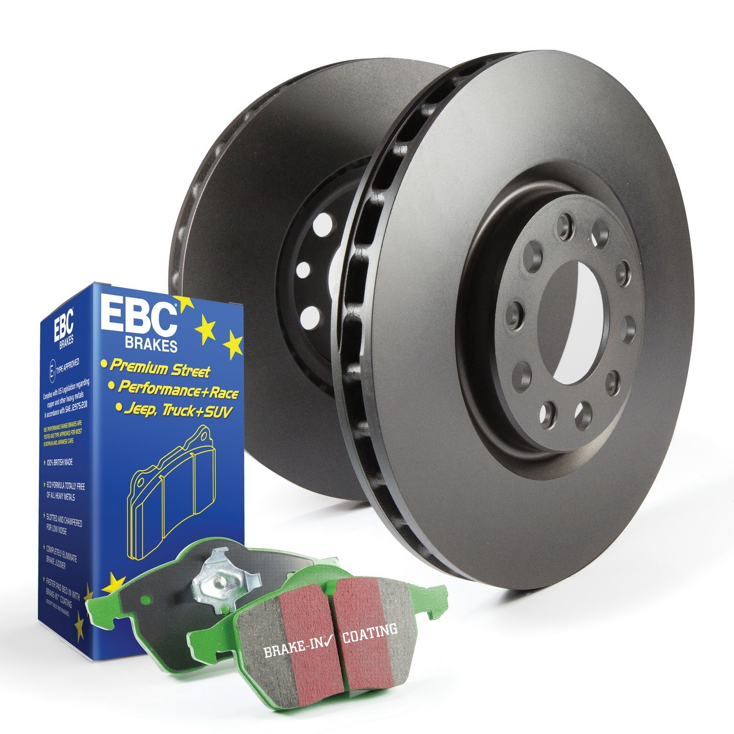 Ebc Brakes S11kr1373 S11 Kits Greenstuff 2000 And Rk Rotors Fits 91-94 Sentra