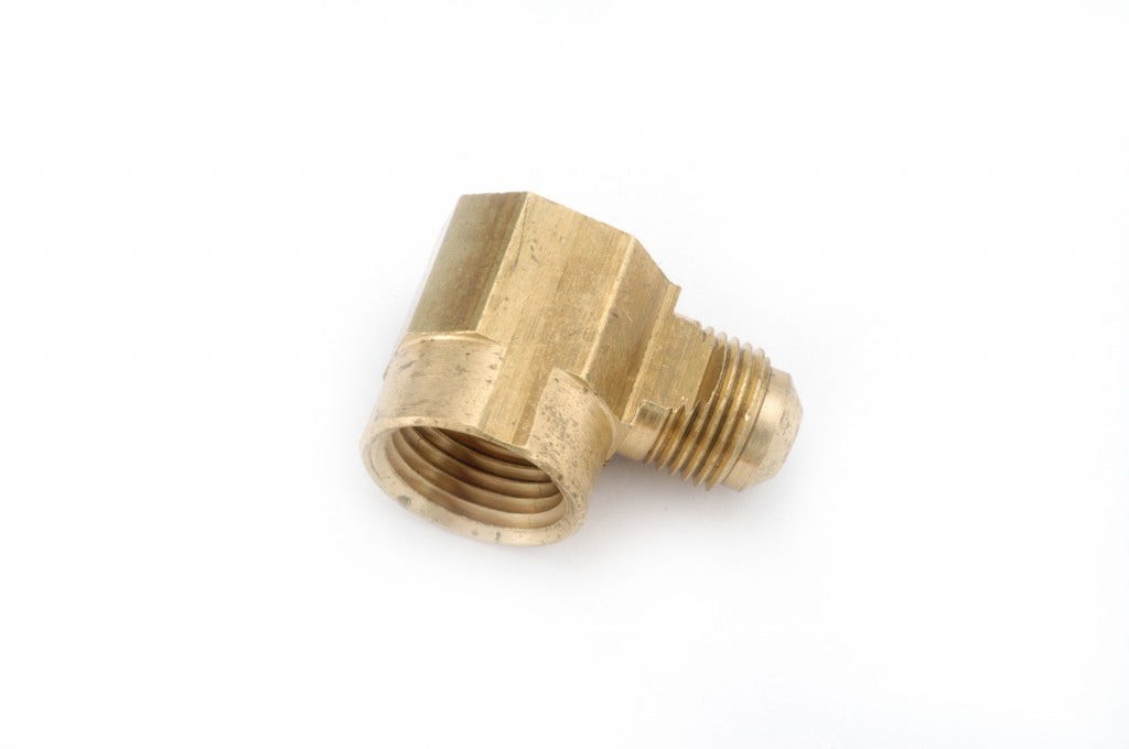 Anderson Metals 754050-0606 3/8-Inch Low Lead Female Flare Elbow, Brass,