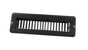 Jr Products 2" X 10" Floor Register Dampened, Metal, Black  2  X 10  Floor