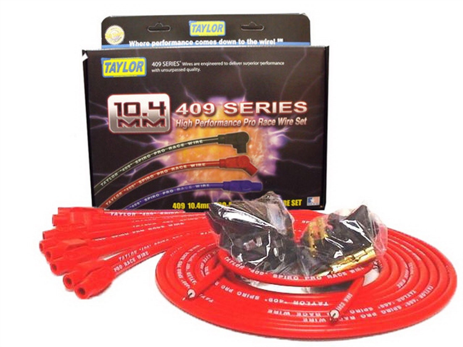 Taylor Cable 79255 409 Spiro-Pro 10.4Mm Ignition Wire Set   Spark Plug Wire Set