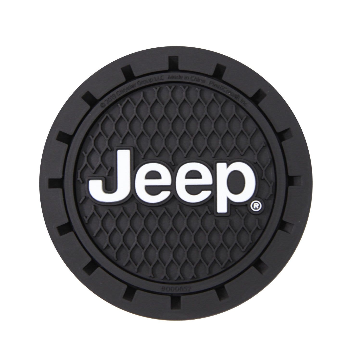 Plasticolor 000652R01 Jeep Logo Auto Car Truck Suv Cup Holder Coaster 2-Pack ,