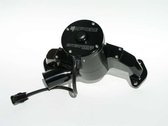 Meziere Wp300s Black Hi-Flow Style Billet Electric Water Pump For Big Block