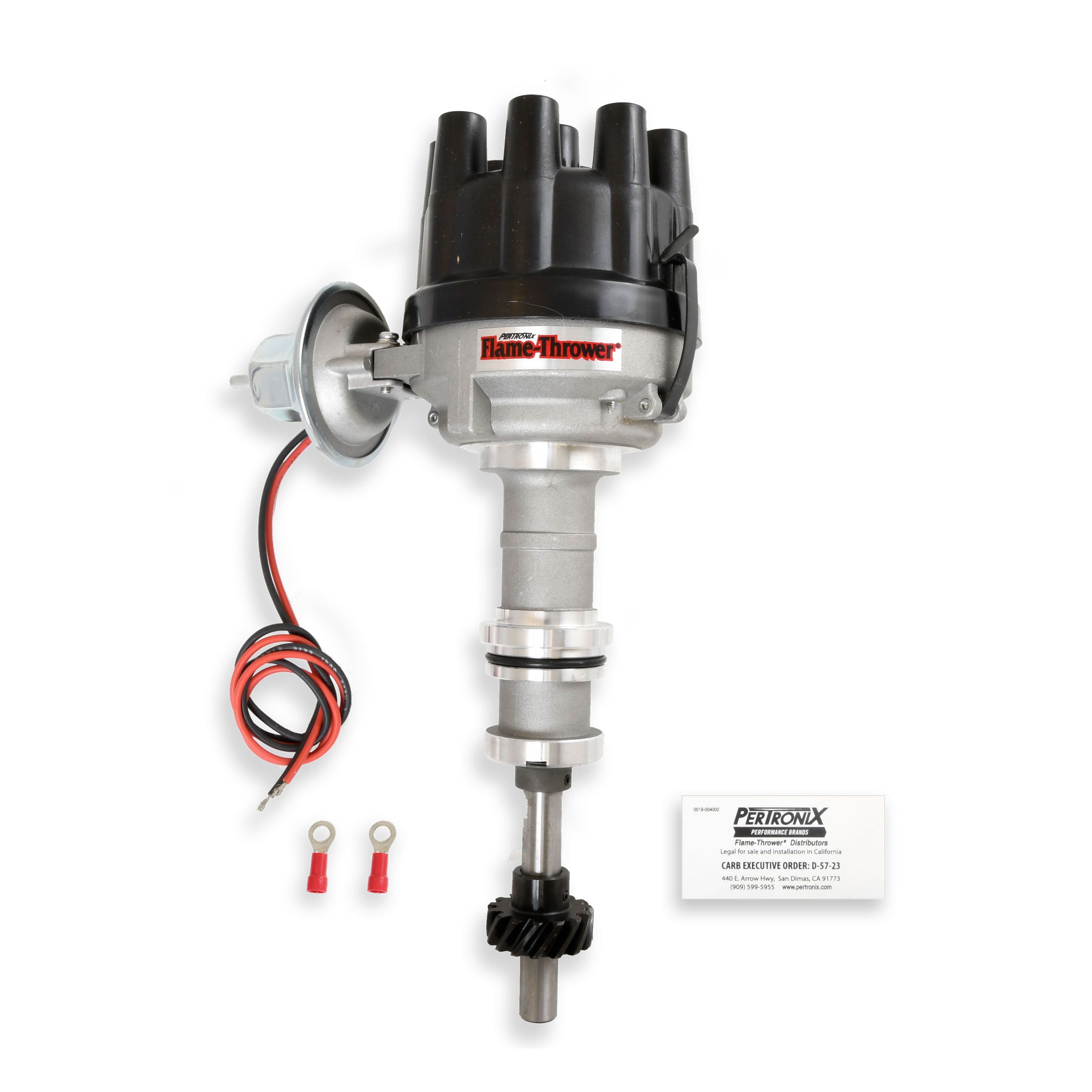 Pertronix D134620 Flame-Thrower Vacuum Advance Black Cap Electronic Distributor