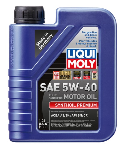 Liqui Moly 2040 Premium 5W-40 Synthetic Motor Oil - 1 Liter   Premium 5W-40