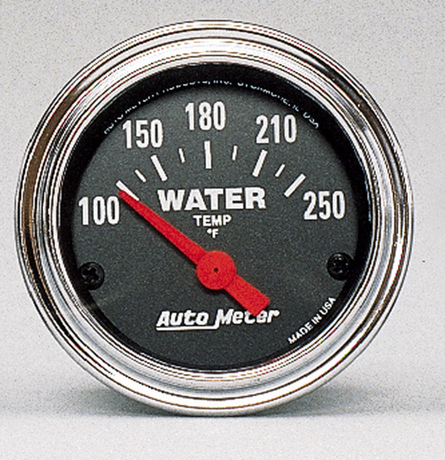 Autometer 2532 Traditional Chrome Electric Water Temperature Gauge Auto Meter