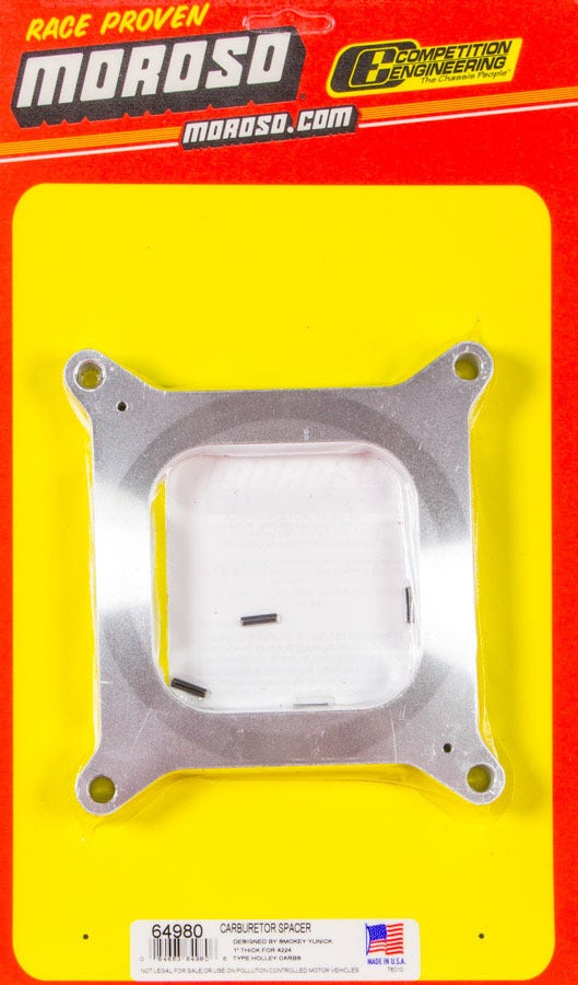 Carb Spacer Single Hole  Performance 64918 Carburetor Throttle Return Spring;
