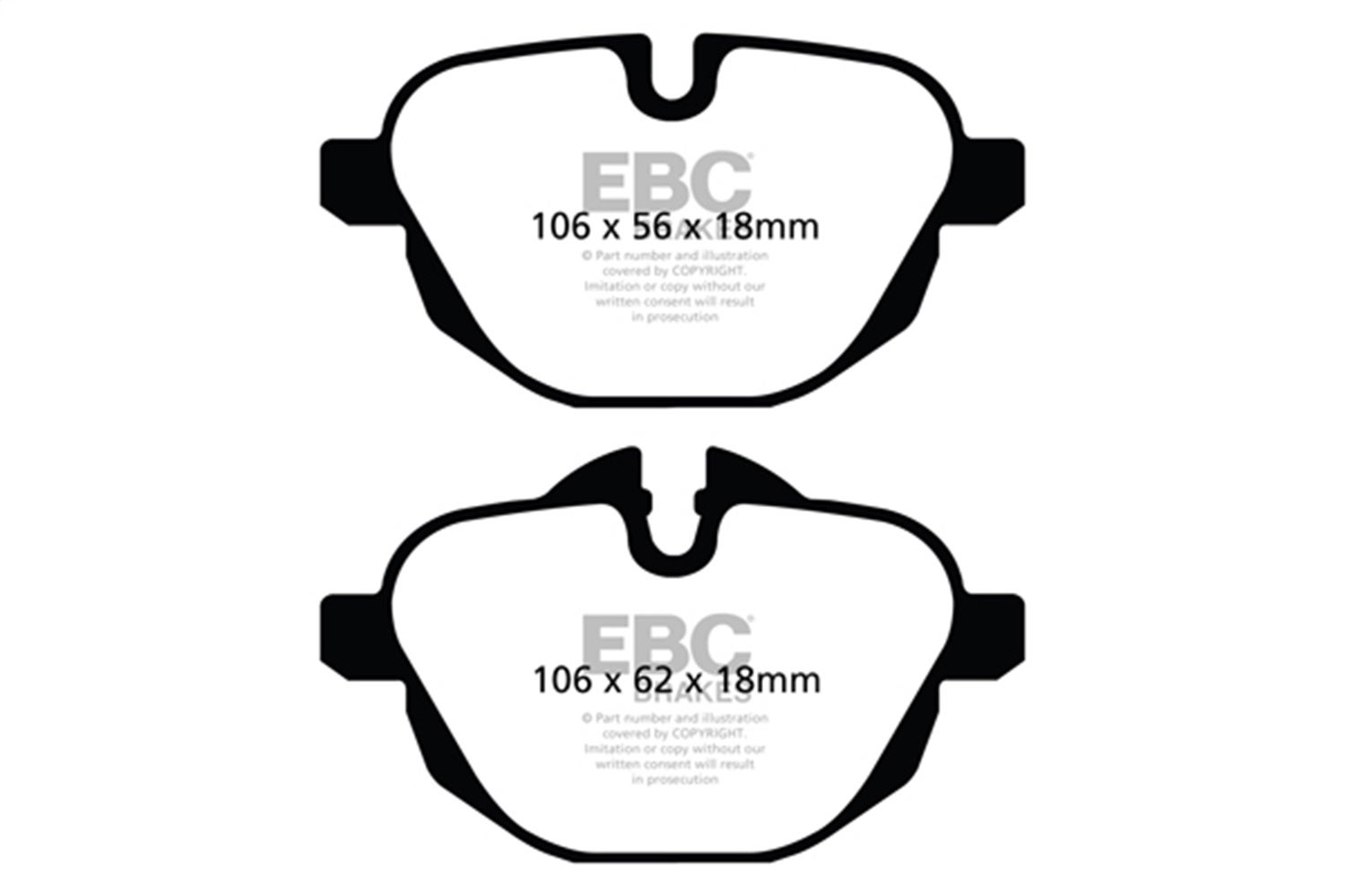 Ebc Brakes Dp32047c Redstuff Ceramic Low Dust Brake Pads   Redstuff Ceramic Low