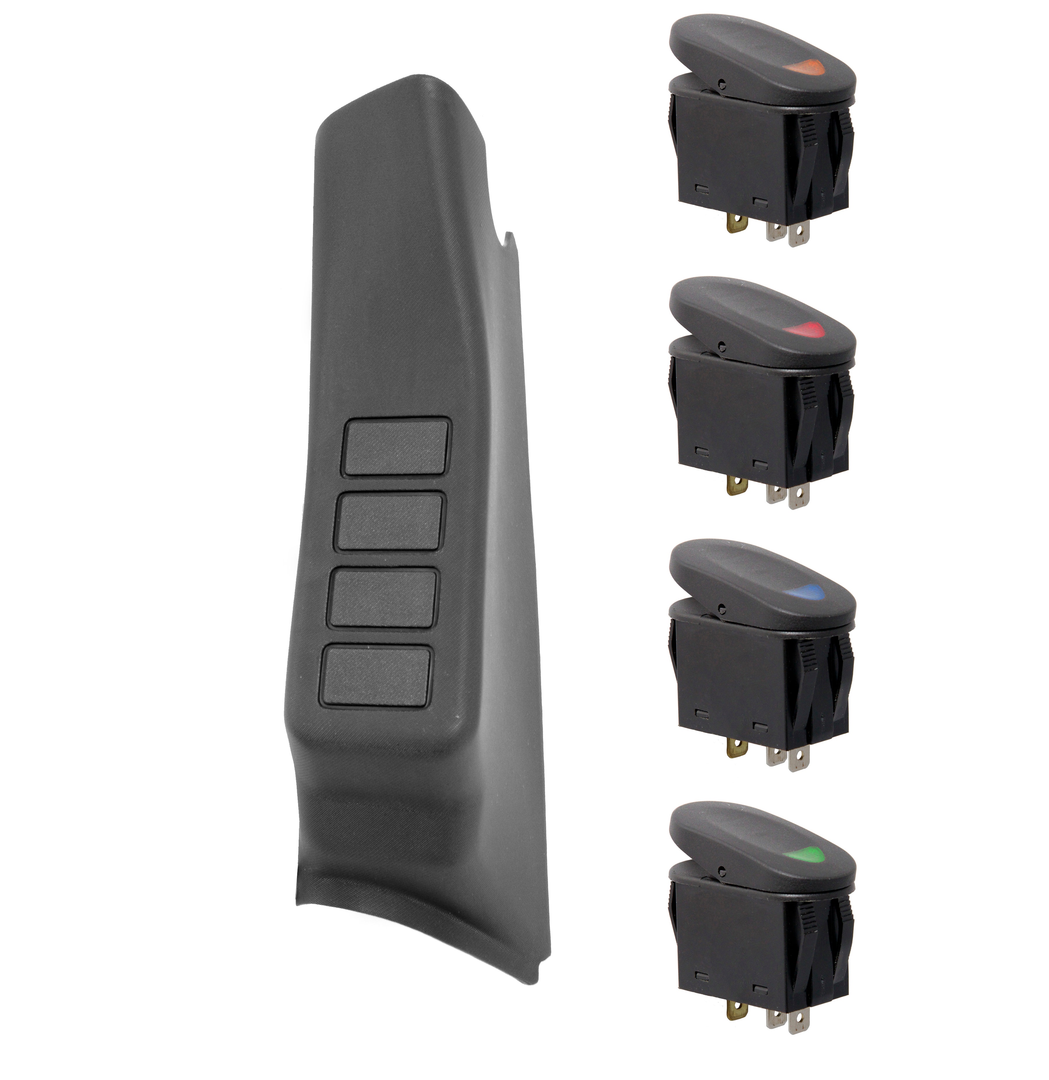 Rugged Ridge 17235.96 A Pillar Switch Pod Kit Fits 11-18 Wrangler (Jk)   Switch
