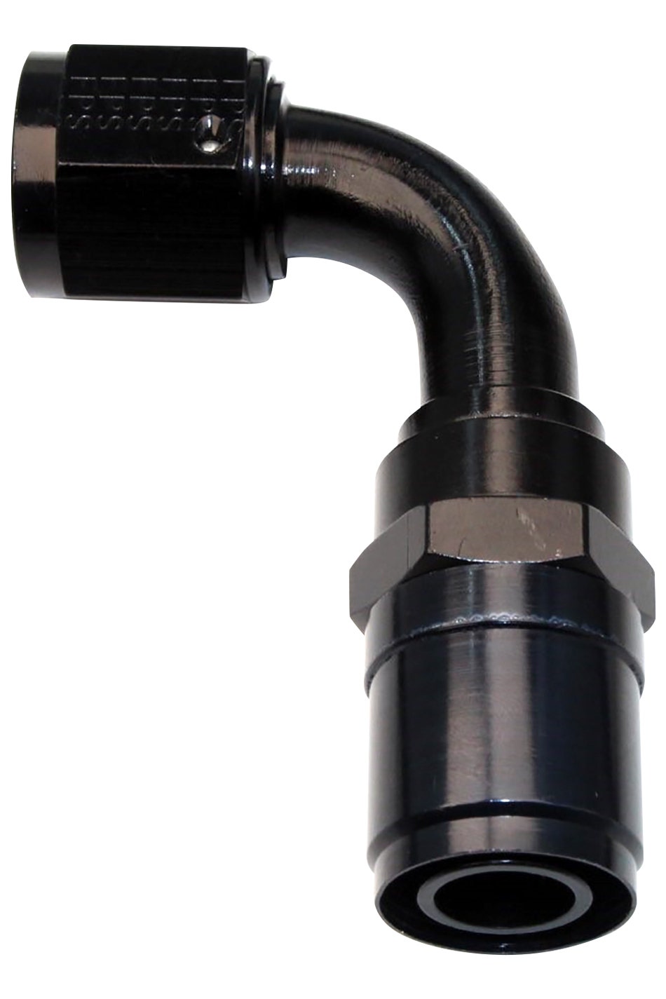 Fitting, Hose End, Crimp-On, 90 Degree, 6 An Hose Crimp To 6 An Female,