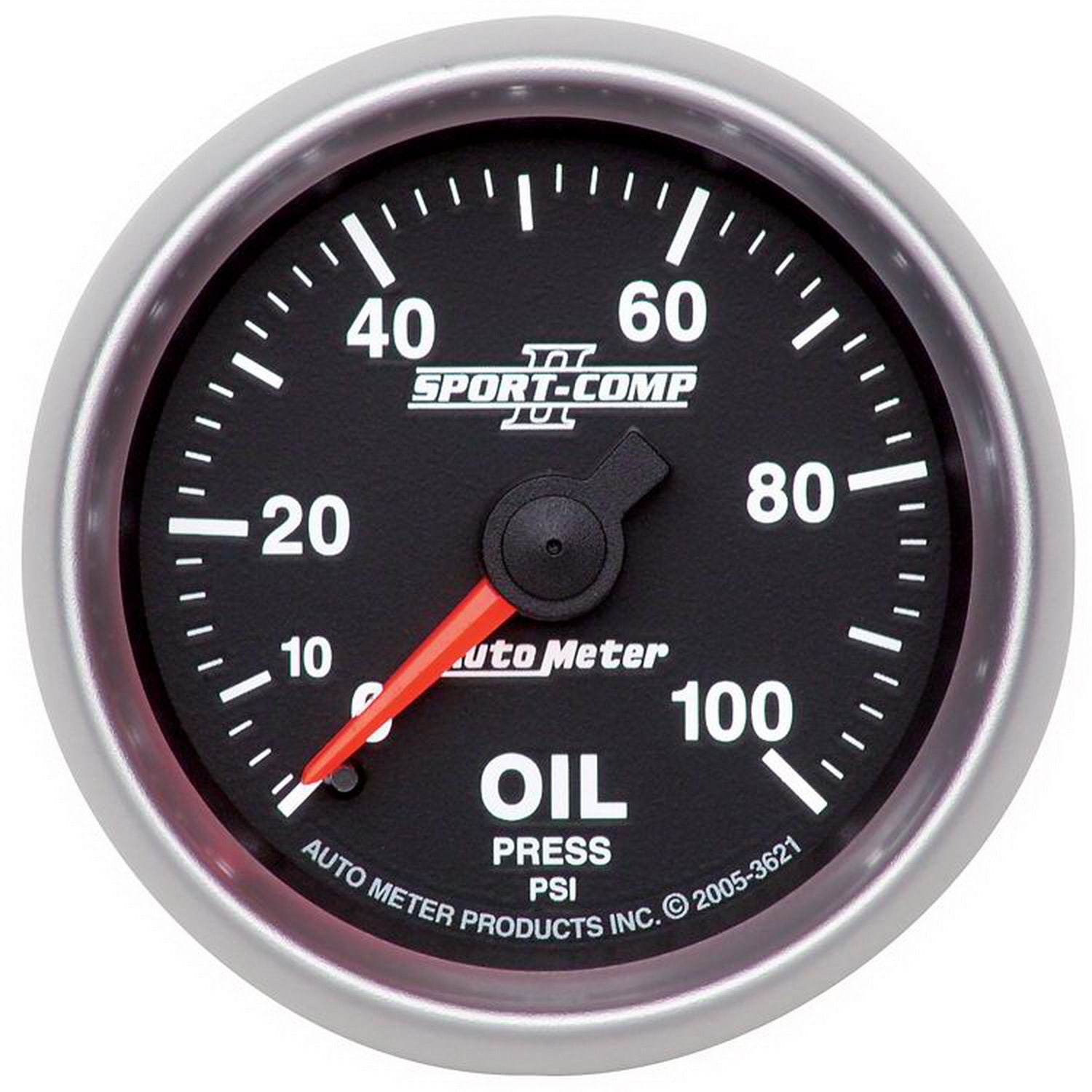 Autometer 3621 Sport-Comp Ii Mechanical Oil Pressure Gauge Auto Meter Products
