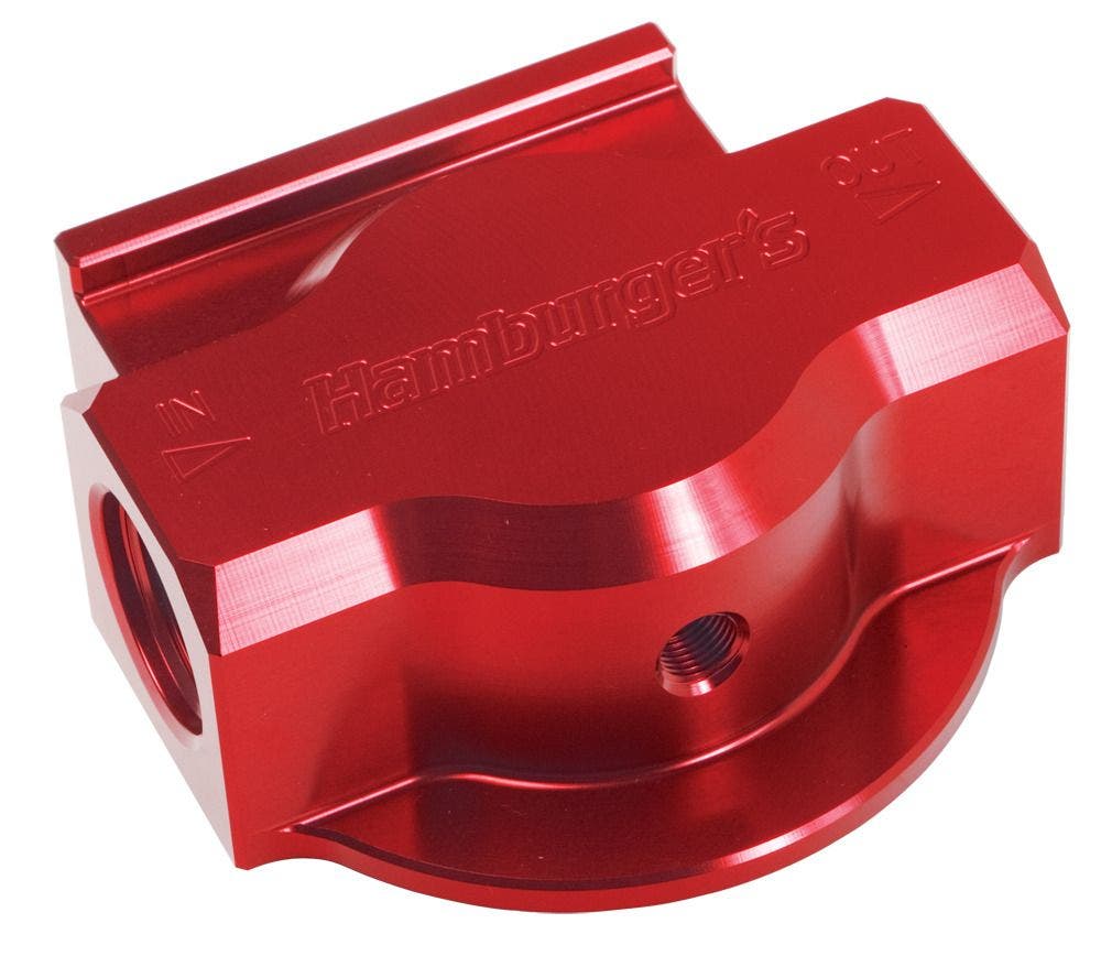 Trans-Dapt Performance 3300 Remote Oil Filter Base Universal Single Aluminum