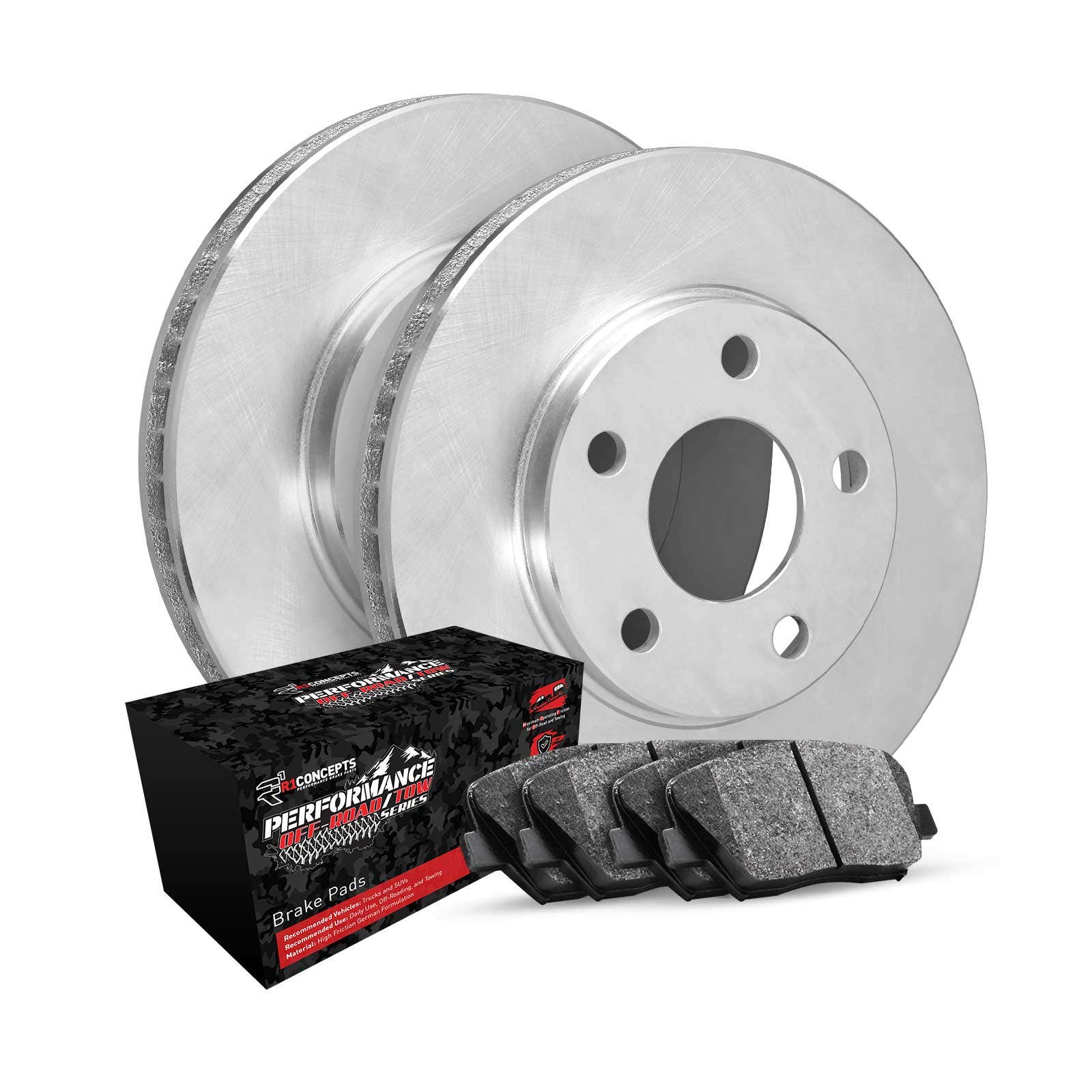 R1 Concepts Wfvn1-40020 R1 Brake Rotors - Blank W/ Perf Off-Road/Tow Pads   R1
