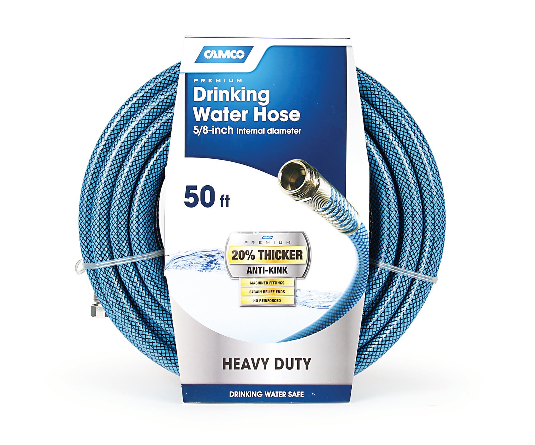 Camco Premium Drinking Water Hose8541;" Id - Anti-Kink - 50'   Fresh Water Hose
