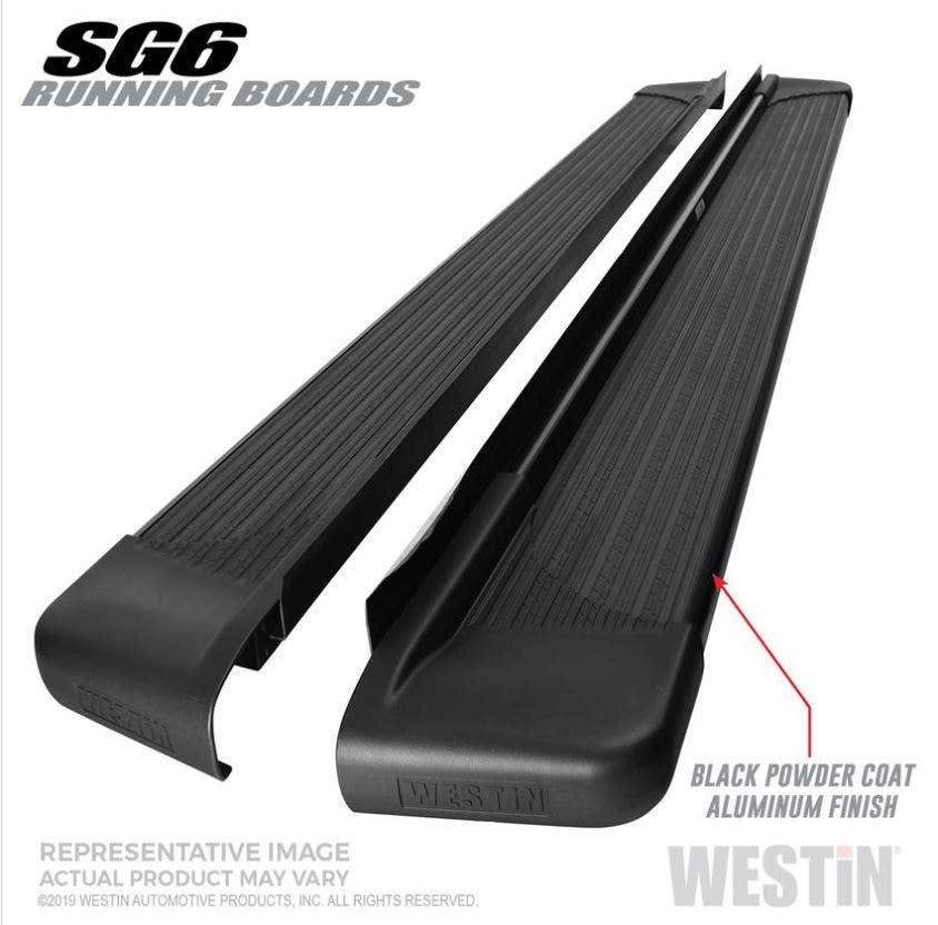 Westin Black Sg6 Running Boards Black Aluminum Running Board 74.25 Inches  Black