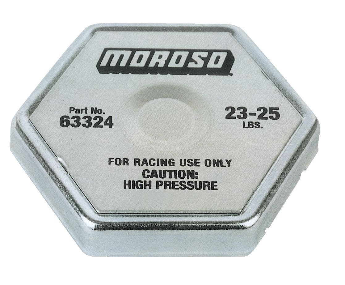 Moroso 63324 24 Lbs. Radiator Cap  Performance  Radiator Cap; Shape - Hexagon,