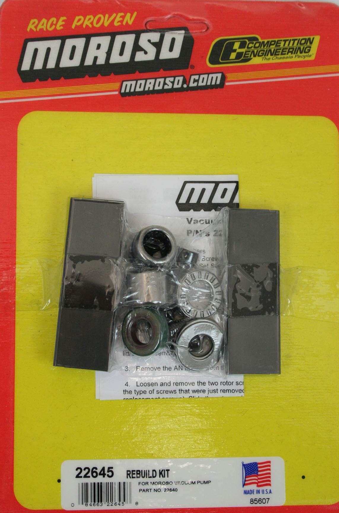 Moroso 22645 3 Vane Vacuum Pump Rebuild Kit  Performance  Vacuum Pump Service