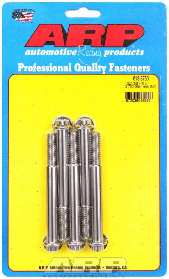 Arp 613-3750 Bolt, 3/8"-16, Pack Of 5 Arp  Bolt, 3/8 -16, Pack Of 5