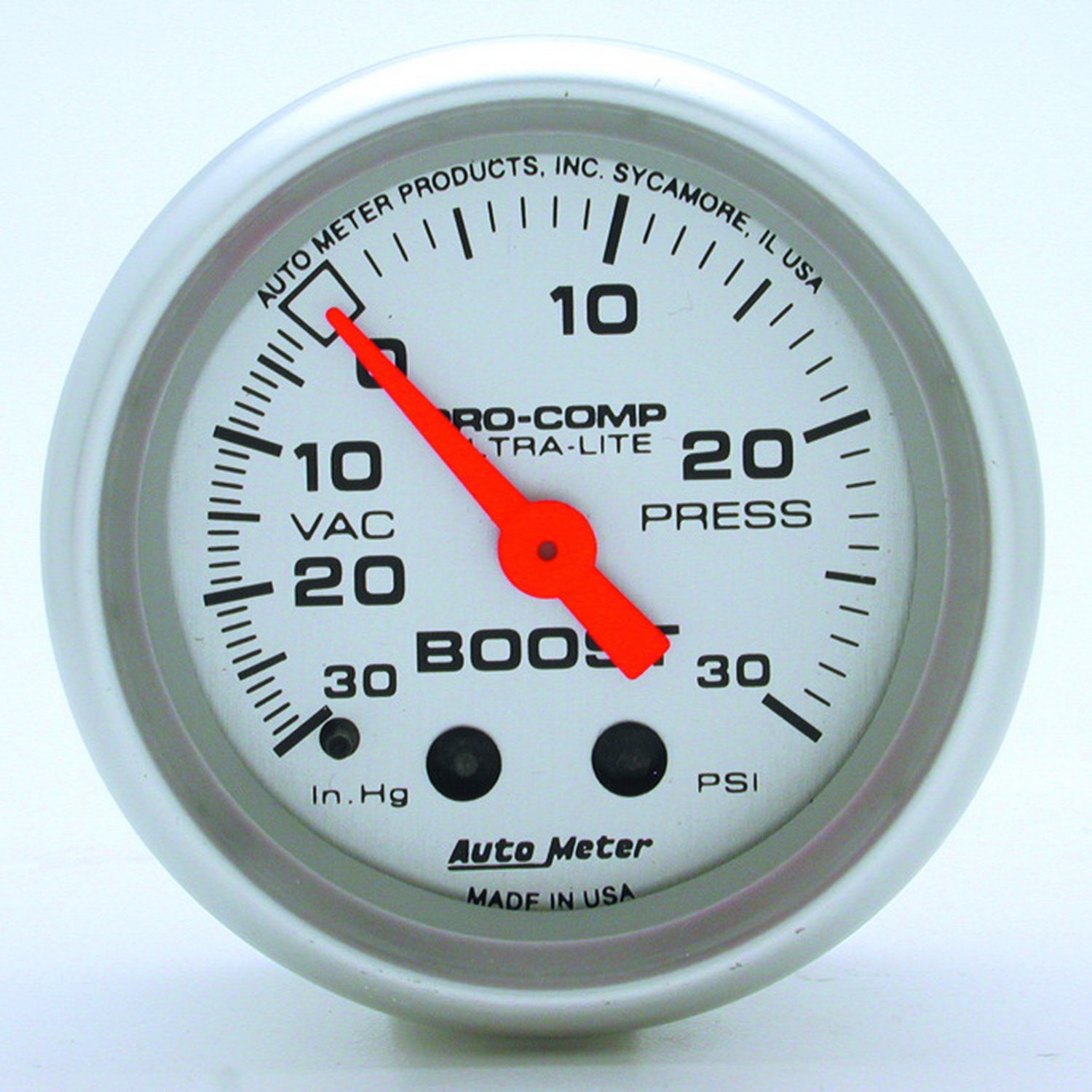 Autometer 4303 Ultra-Lite Mechanical Boost/Vacuum Gauge Auto Meter Products