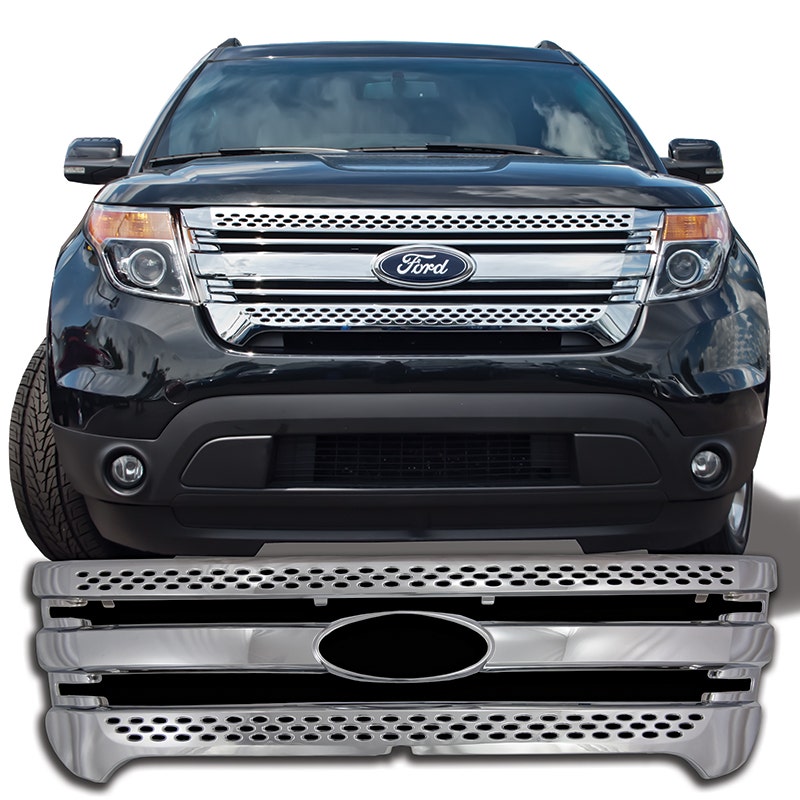Bully Gi-91 Triple Chrome Plated Abs Grille Overlay   Grille Insert