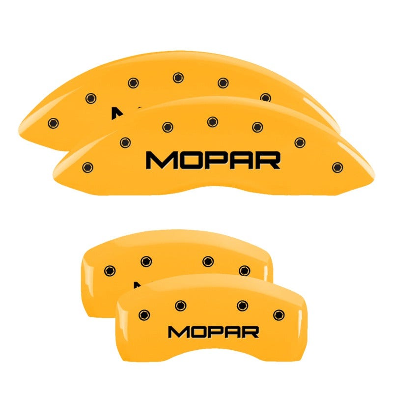 Mgp Caliper Covers 42021Smopyl Mopar Yellow Powder Coat Finish, Black