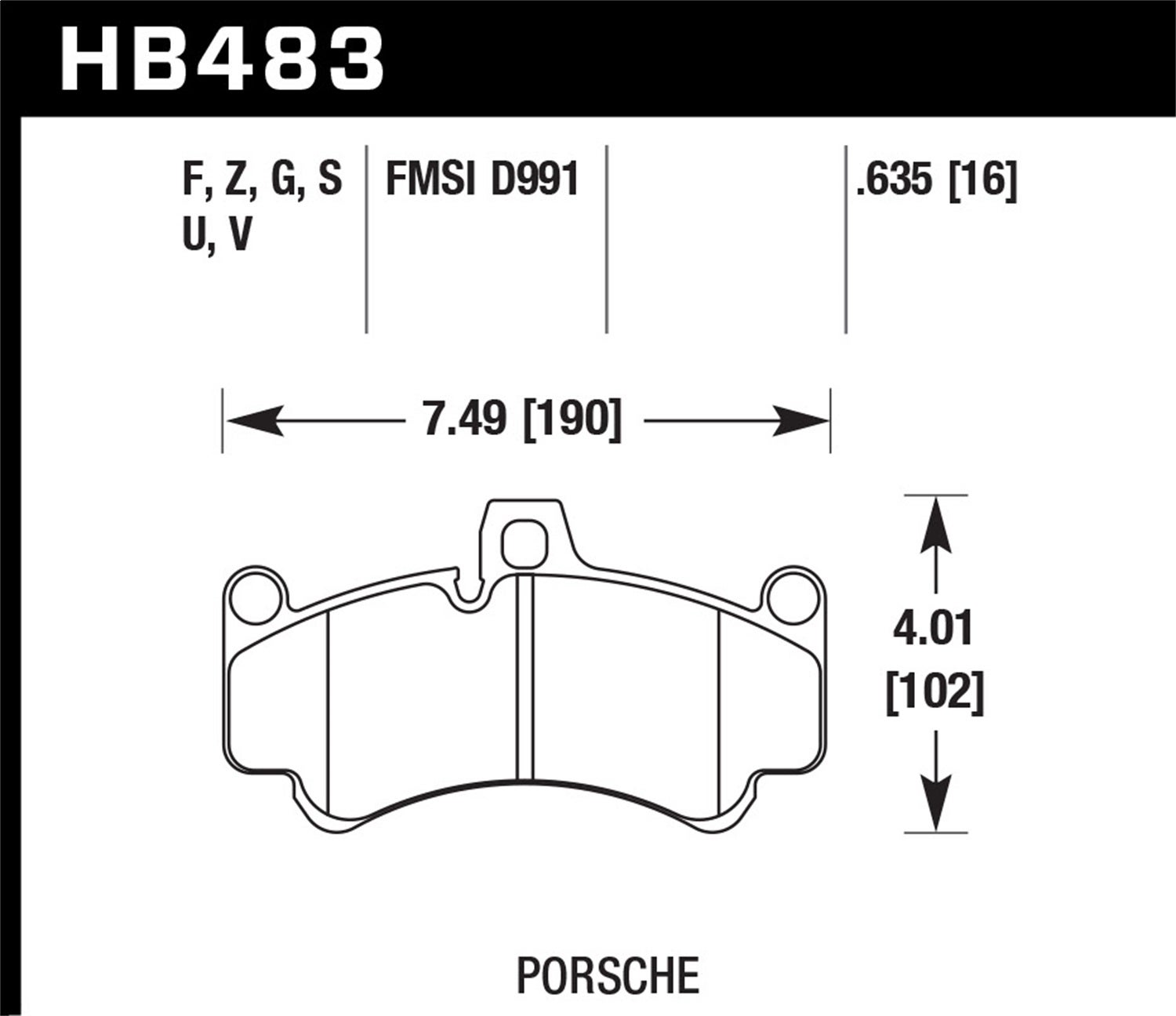Hawk Performance Hb483z.635 Performance Ceramic Disc Brake Pad   Performance