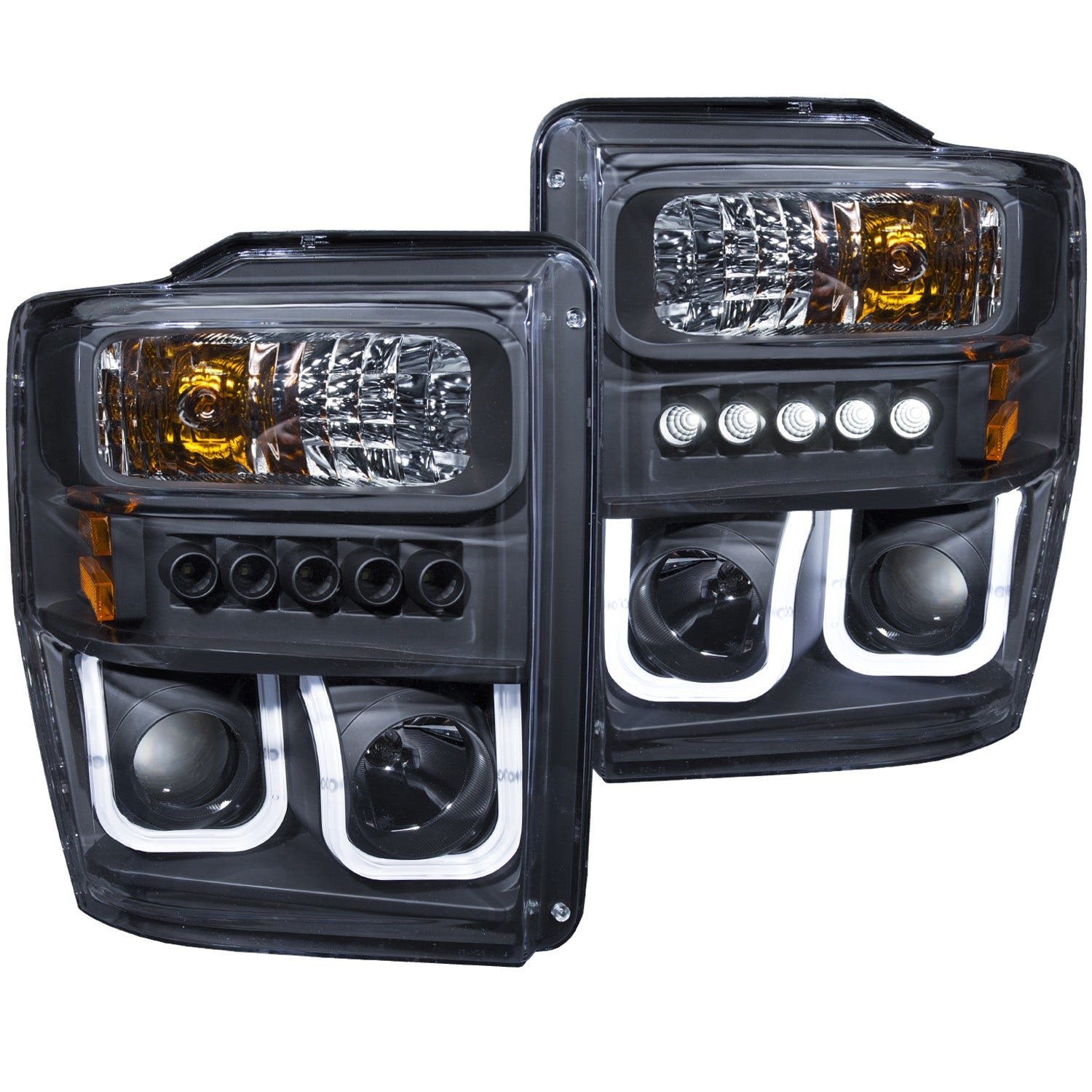Anzo Usa 111305 Projector Headlight Set Anzo 111298 Headlight Assembly- Led;