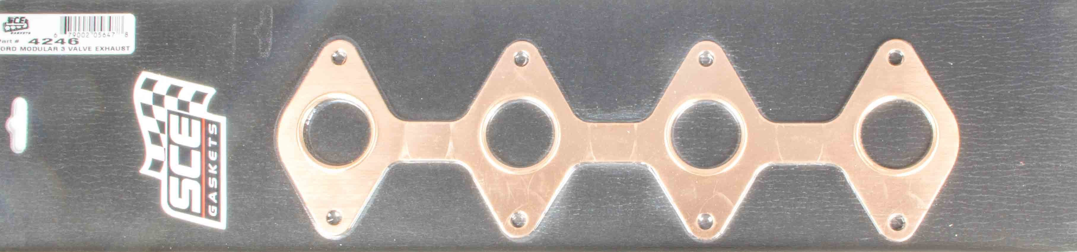 Sce Gaskets 4246 Pro-Copper Exhaust Gasket For 4.6L Ford 3V Engine   Pro-Copper