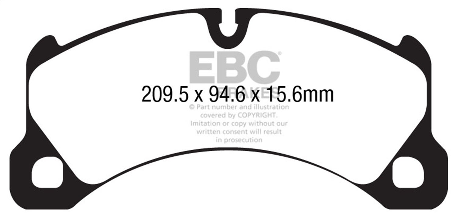 Ebc Brakes Dp42162r Yellowstuff Street And Track Brake Pads Fits 10-18 Cayenne