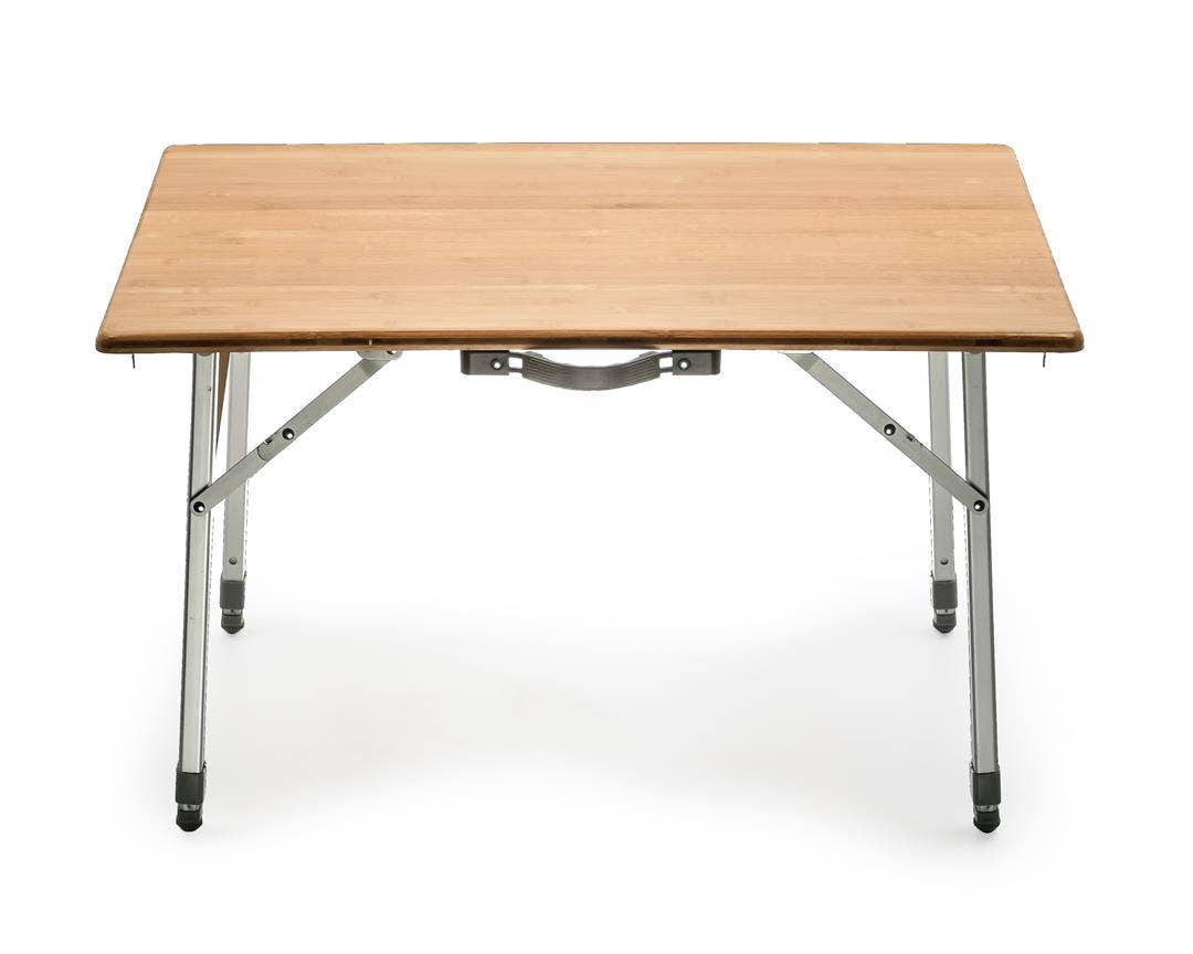 Camco 51893 Bamboo Folding Table With Aluminum Legs   Table  Height (In) - 18