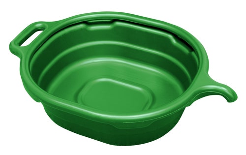 Lisle 4.5 Gallon Oval Drain Pan, Green  4.5 Gallon Oval Drain Pan, Green