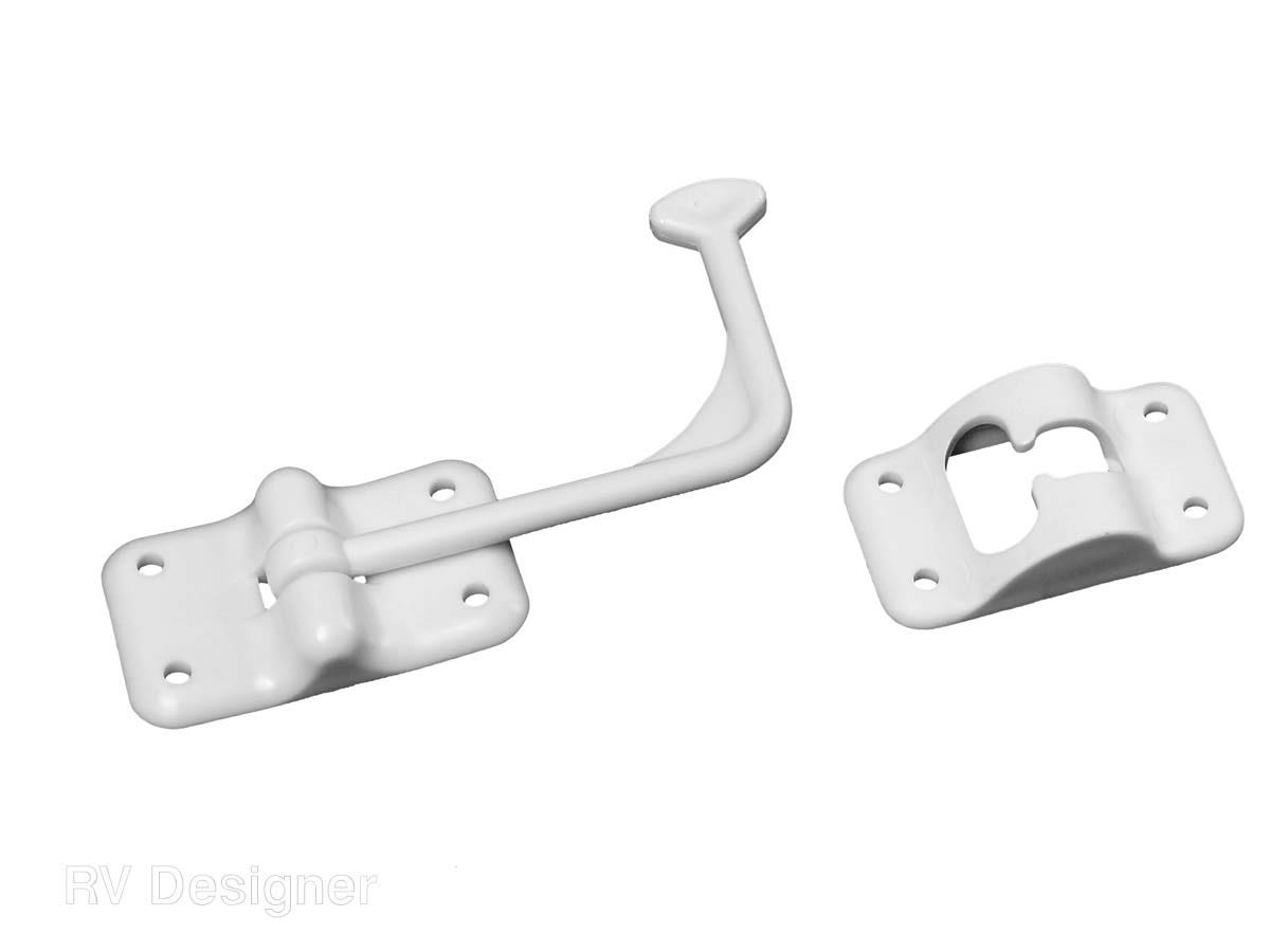 Rv Designer E250, Plastic Door Holder, T Style, 90 Degree, White, Entry Door