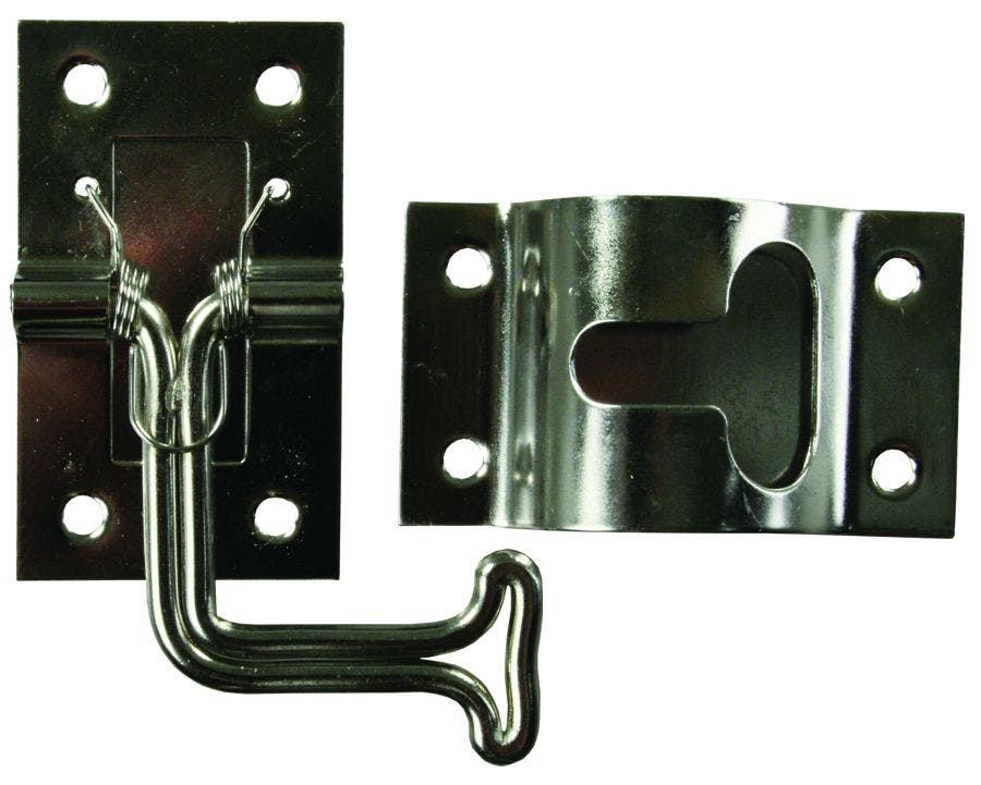 Jr Products 11785 90 Degree Stainless Steel T-Style Door Holder , Black   Door
