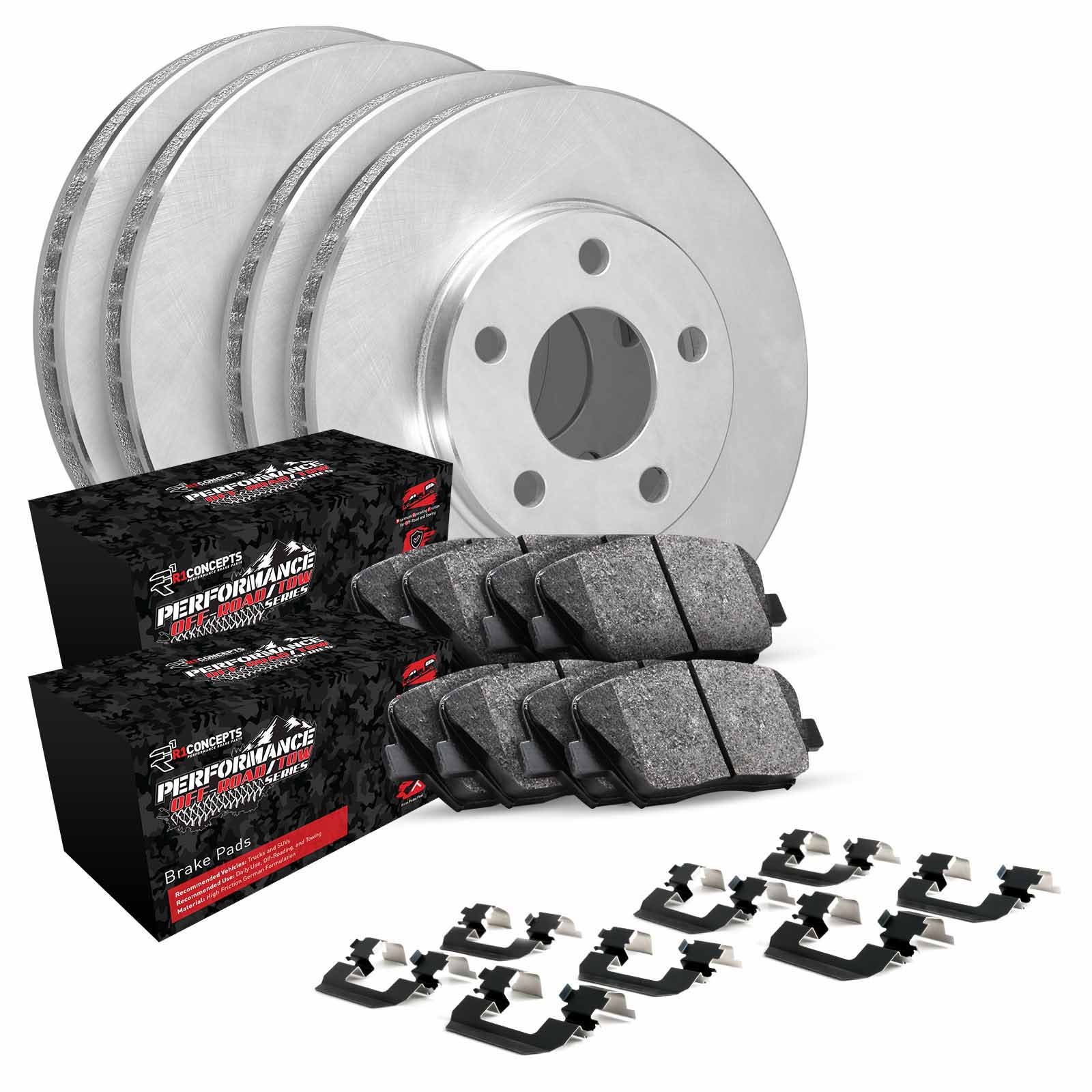 R1 Concepts Wfvh2-76005 R1 Brake Rotors - Blank W/ Perf Off-Road/Tow Pads & Hdw