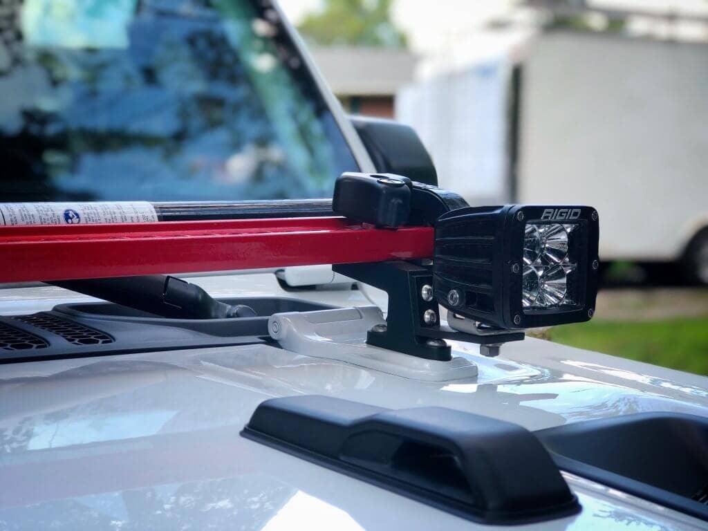 Hi-Lift Jack Hm-925 Hood Mount For Jeep Wrangler Jk (2007-2012), Black   Hood