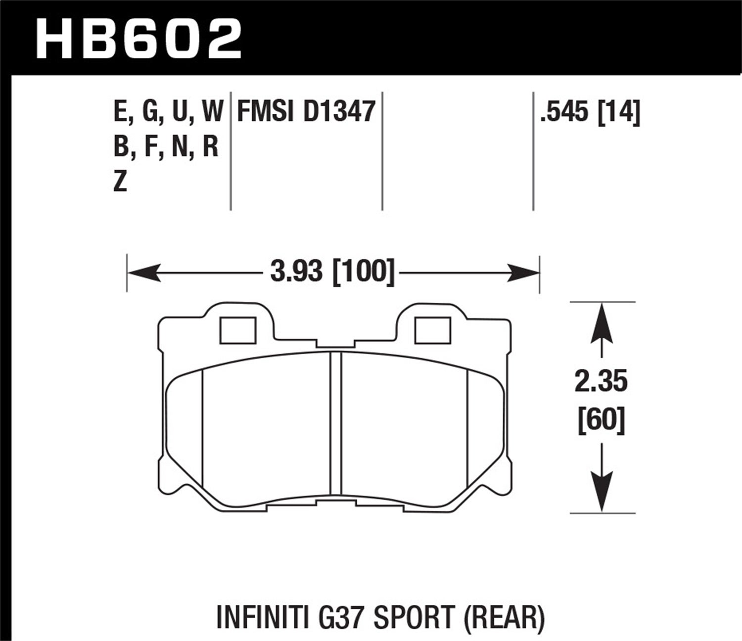 Hawk Performance Hb602f.545 Hps Disc Brake Pad   Hps Disc Brake Pad