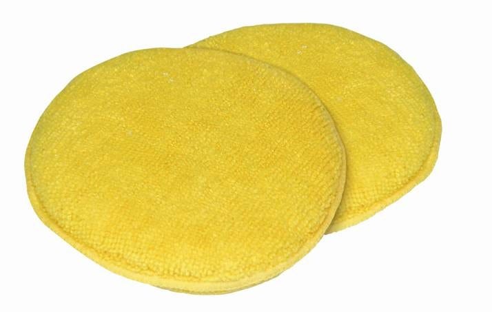 Carrand 40120 Microfiber 5" Round Applicator Pad (2-Pack)   Wax Applicator Pad;