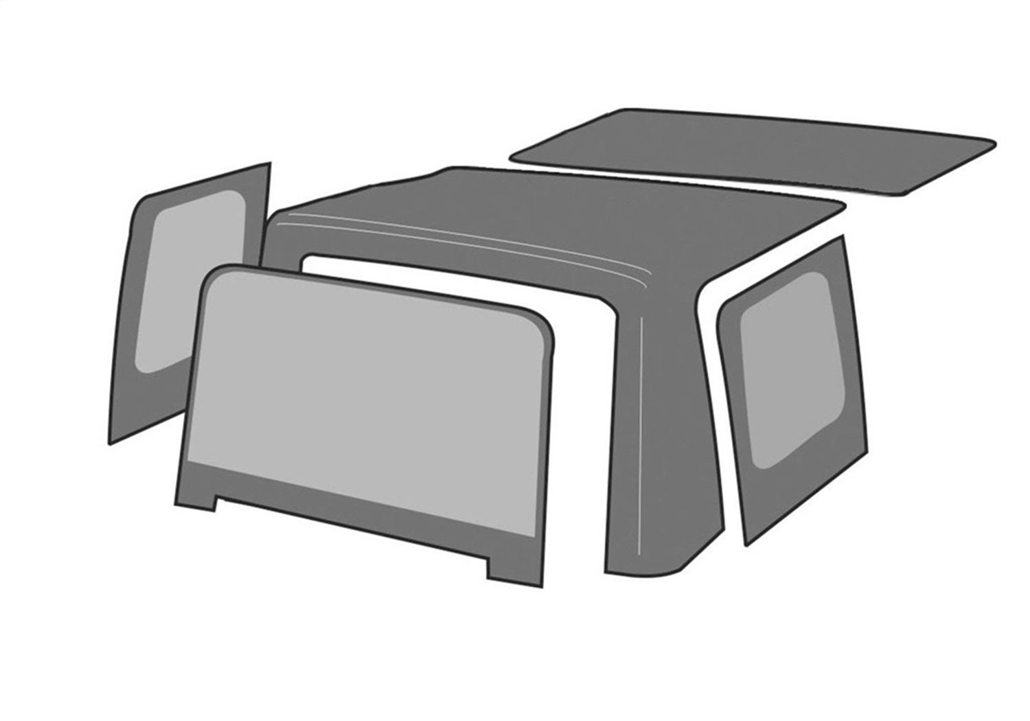 Rampage 99435 Factory Replacement Soft Top Fits 88-95 Wrangler (Yj)   Factory