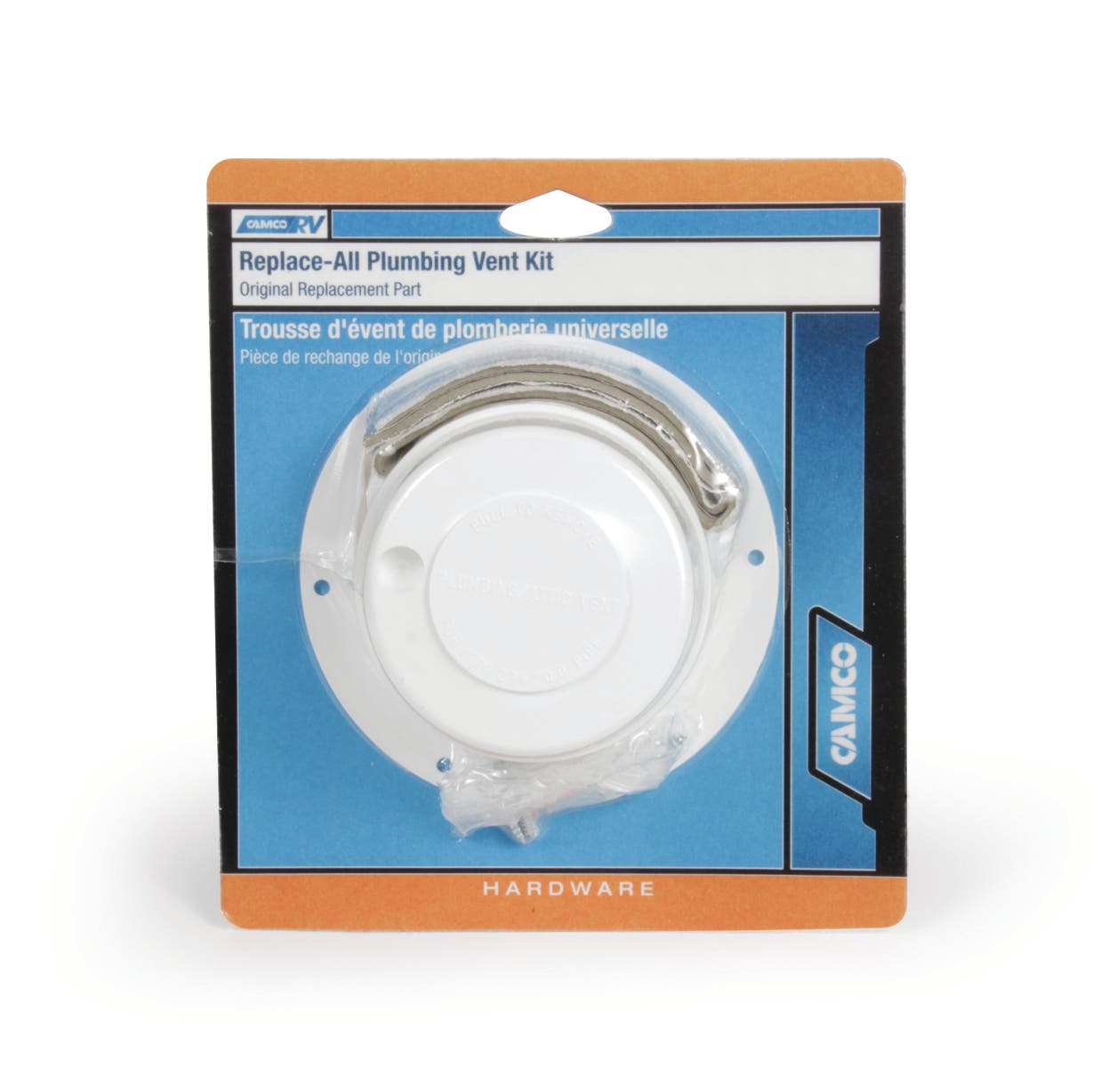 Camco 40033 Replace All Plumbing Vent Kit (Polar White)   Sewer Vent