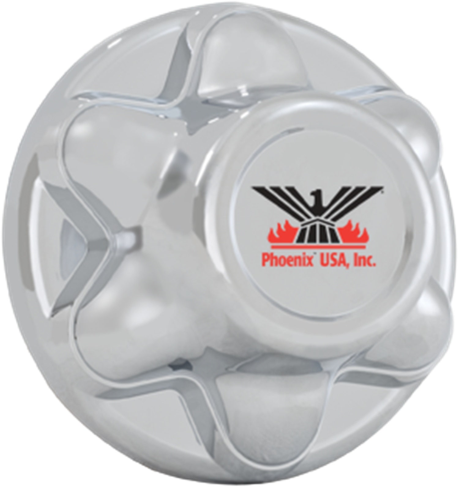 Phoenix Abs Chrome Hubcovers - For 6 On 5.5In. Lugs On 5200-Lb. Axles  Quicktrim