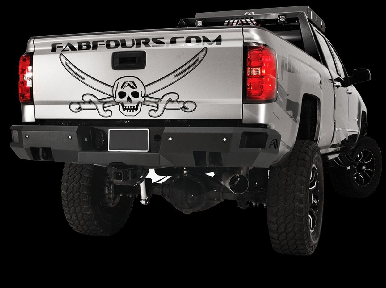 Fab Fours Ch14-W3051-1 Premium Rear Bumper   Bumper Premium; With Bull Bar - No,