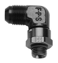 #12 X 1-1/16-12  90-Deg Swivel Adapter Black #12 X 1-1/16-12  90-Deg Swivel