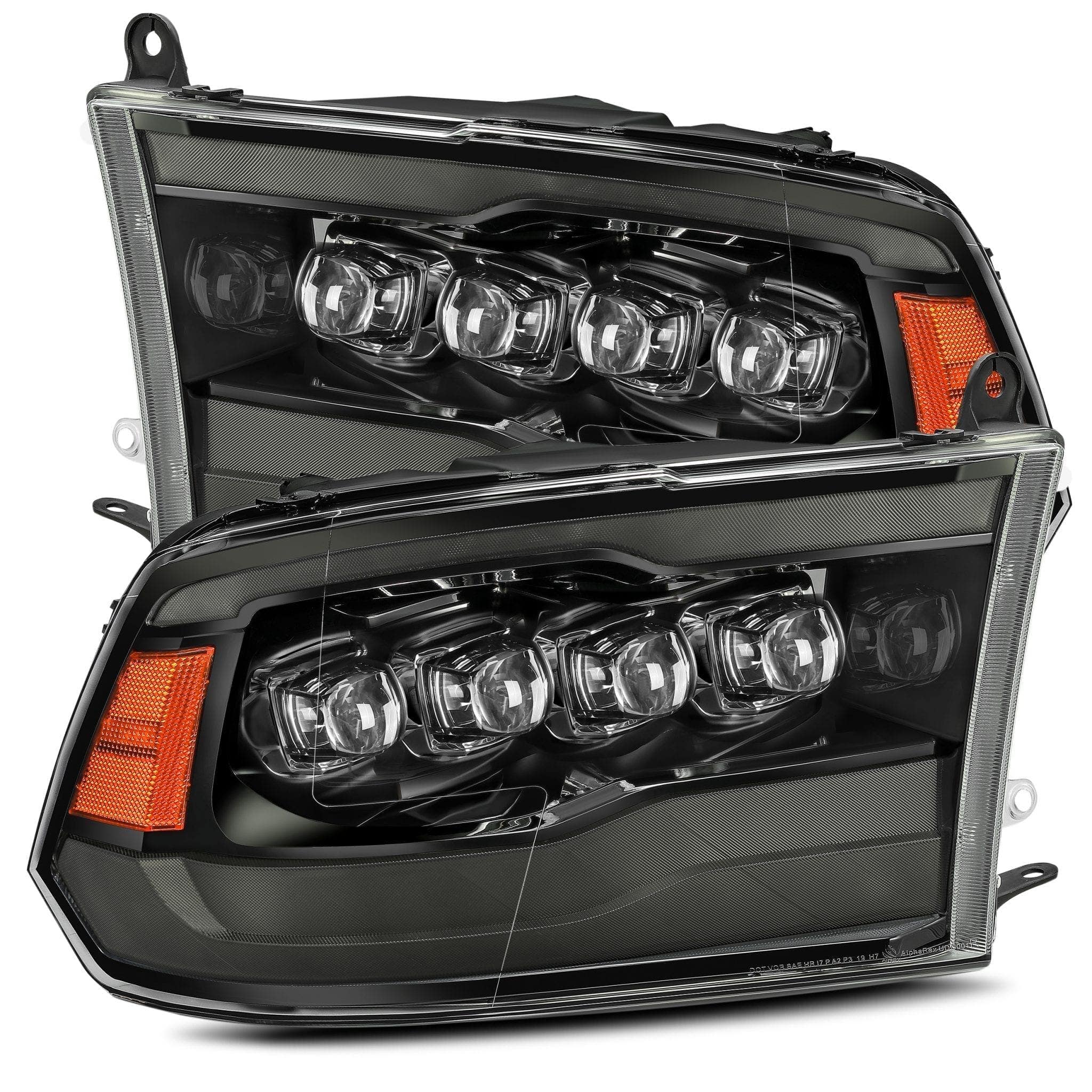 Alpharex-Led Projector Headlights Plank Style Design Midnight Black -Led