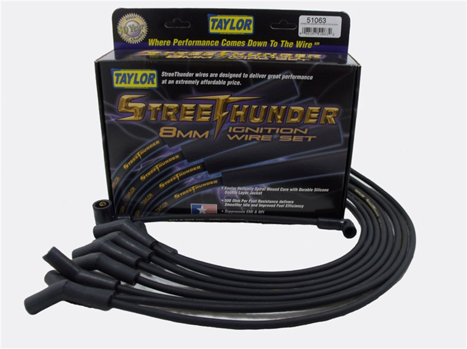 Taylor Cable 51063 Street Thunder 8Mm Ignition Wire Set   Street Thunder 8Mm